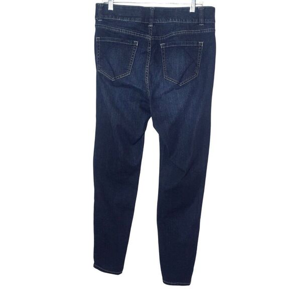 Lane Bryant High Rise Jeans16R Blue Distressed Denim Skinny Tighter Tummy Tech - Picture 3 of 7